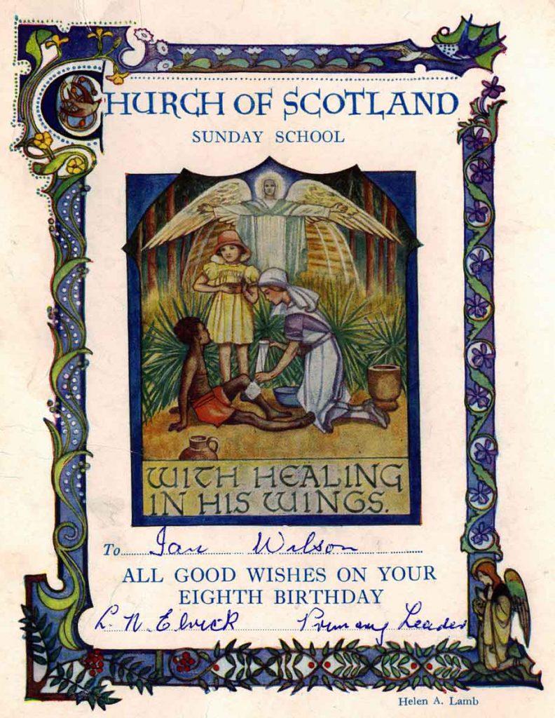 Church of Scotland brithday card designed by artist Helen Lamb